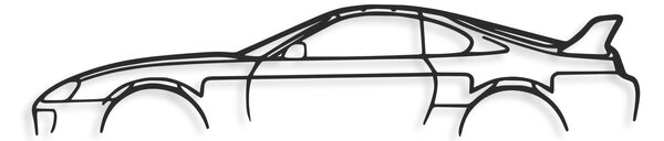 ASIR Nástěnná dekorace kovová TOYOTA SUPRA SILHOUETTE