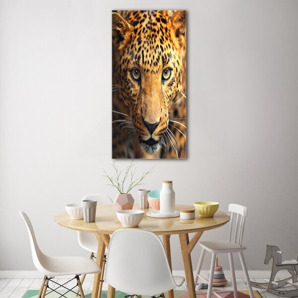 Vertikální Foto-obraz fotografie na skle Leopard osv-42852431