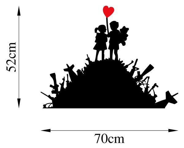 ASIR Nástěnná dekorace kovová BANKSY děti