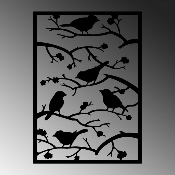 ASIR Nástěnná dekorace kovová TREE BRANCH BIRDS