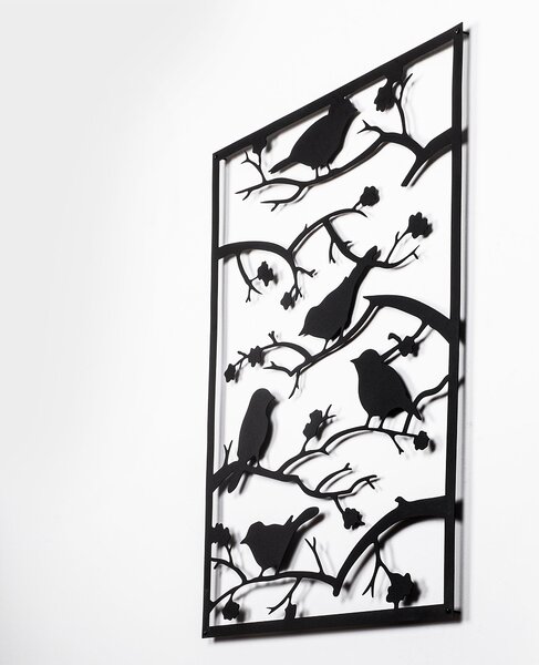 ASIR Nástěnná dekorace kovová TREE BRANCH BIRDS