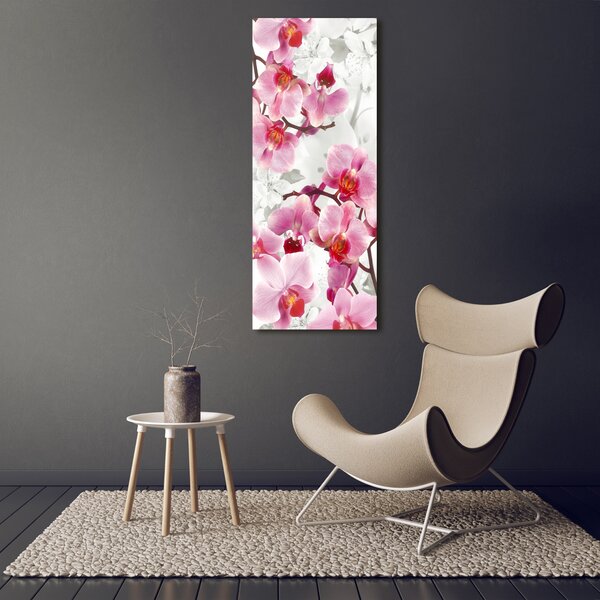 Vertikální Foto obraz na plátně Růžová orchidej ocv-44684614