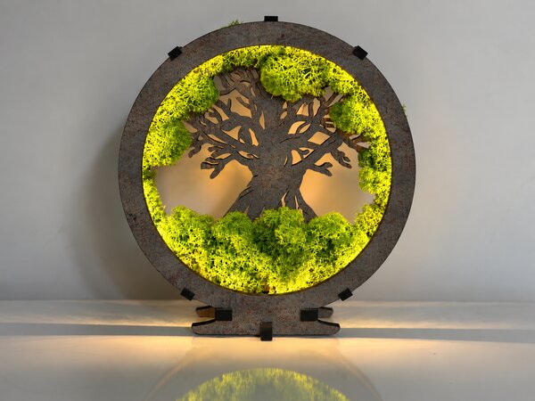 "Mech a strom" lampa 20x22cm provedení povrchu: dub