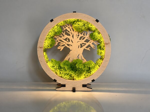 "Mech a strom" lampa 30x31cm provedení povrchu: dub