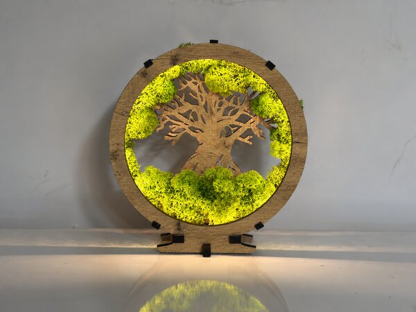 "Mech a strom" lampa 30x31cm provedení povrchu: dub