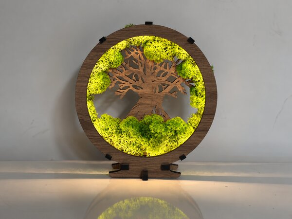 "Mech a strom" lampa 20x22cm provedení povrchu: dub