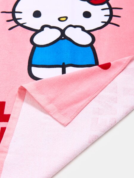 Sinsay - Bavlněný ručník Hello Kitty and Friends - pastelová růžová