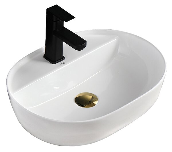 BPS-koupelny Keramické umyvadlo na desku EMI WH 605 60,5x40,5 cm, bílé