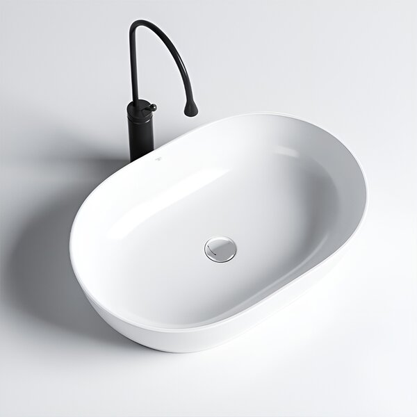 BPS-koupelny Keramické umyvadlo na desku NEO WH 605 60,5x42,5 cm, bílé