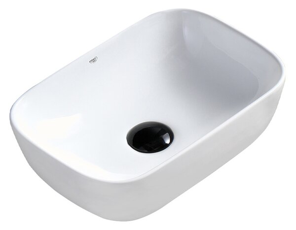 BPS-koupelny Keramické umyvadlo na desku MILO WH 455 45,5x32,5 cm, bílé
