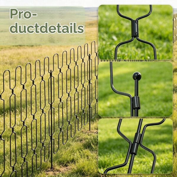 Skládací kovové plot pro zahradu, bariéra pro zvířata bez otvorů, výška 80 cm, délka 4,6 m