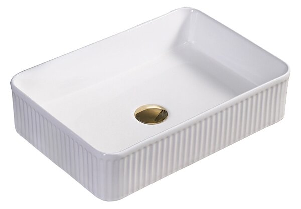 BPS-koupelny Keramické umyvadlo na desku AURA WH 500 50x34 cm, bílé