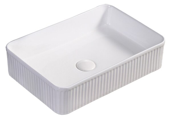 BPS-koupelny Keramické umyvadlo na desku AURA WH 500 50x34 cm, bílé
