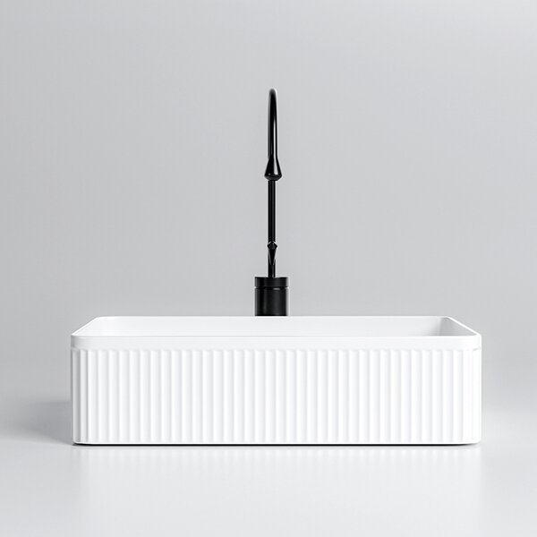 BPS-koupelny Keramické umyvadlo na desku AURA WH 500 50x34 cm, bílé
