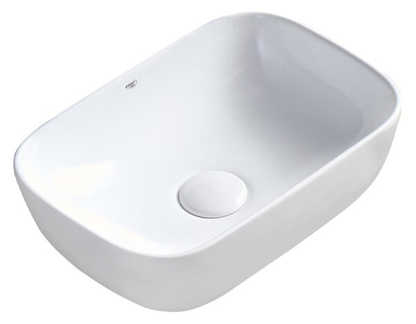 BPS-koupelny Keramické umyvadlo na desku MILO WH 455 45,5x32,5 cm, bílé