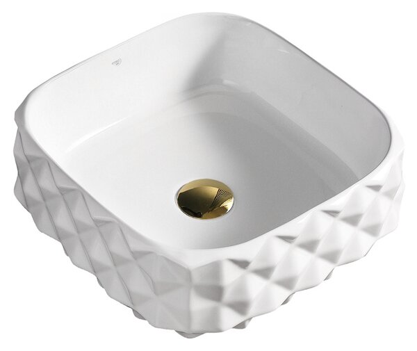 BPS-koupelny Keramické umyvadlo na desku PEARL WH 400 50x31 cm, bílé