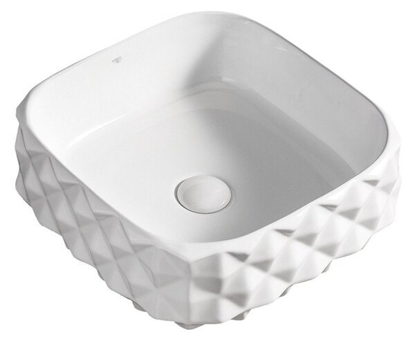 BPS-koupelny Keramické umyvadlo na desku PEARL WH 400 50x31 cm, bílé