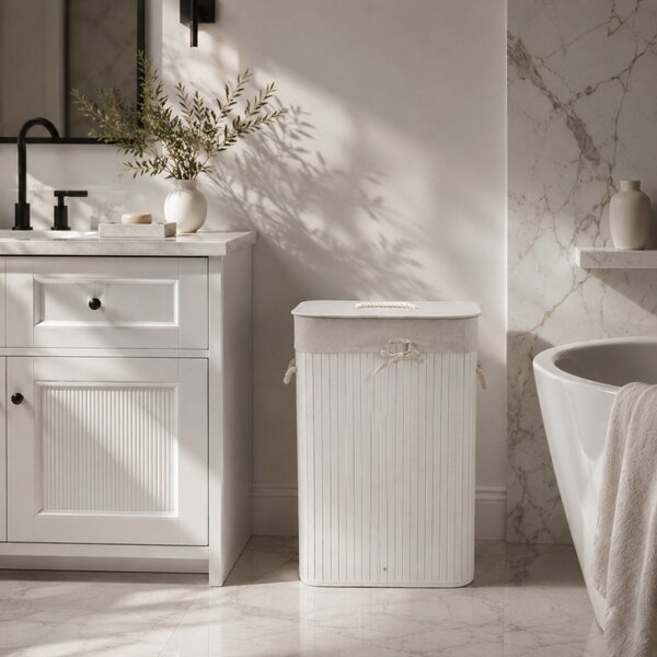 Bambusový koš na prádlo ZORA, 72 l