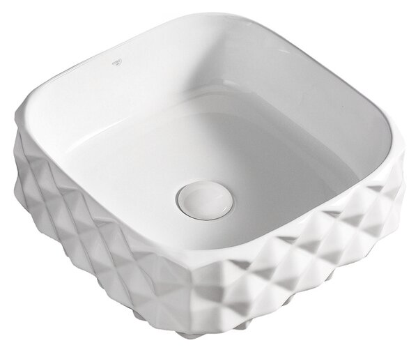 BPS-koupelny Keramické umyvadlo na desku PEARL WH 400 50x31 cm, bílé