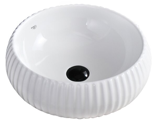 BPS-koupelny Keramické umyvadlo na desku NAOMI WH 400 ⌀ 40 cm, bílé
