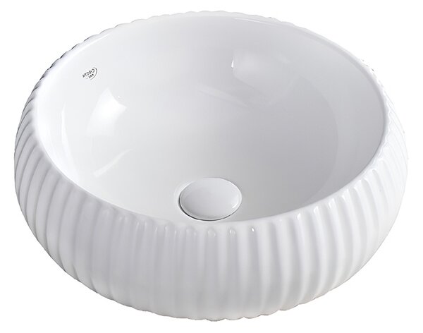 BPS-koupelny Keramické umyvadlo na desku NAOMI WH 400 ⌀ 40 cm, bílé