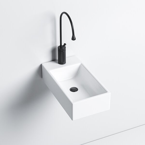 BPS-koupelny Keramické umyvadlo na desku LUCY WH 460 25x46 cm, bílé