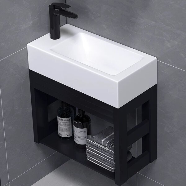 BPS-koupelny Keramické umyvadlo na desku LUCY WH 460 25x46 cm, bílé