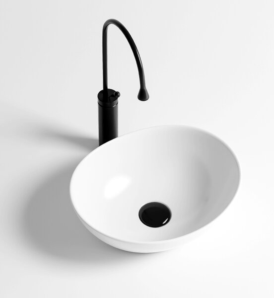 BPS-koupelny Keramické umyvadlo na desku LUMO WH 500 50x37 cm, bílé