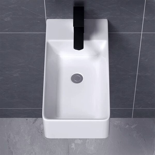 BPS-koupelny Keramické umyvadlo na desku LUCY WH 460 25x46 cm, bílé