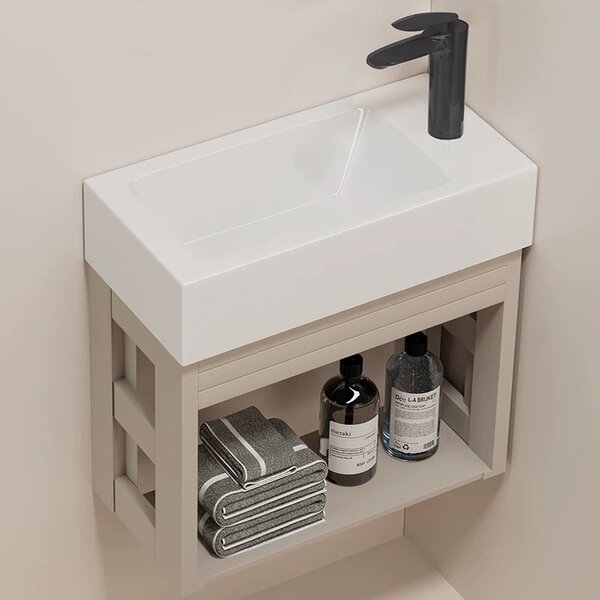 BPS-koupelny Keramické umyvadlo na desku LUCY WH 460 25x46 cm, bílé