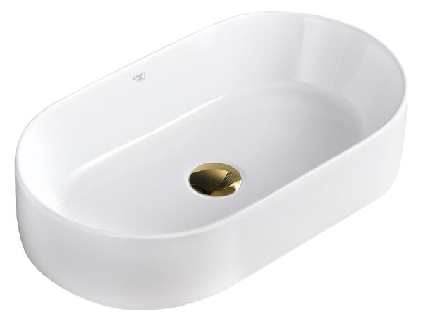 BPS-koupelny Keramické umyvadlo na desku NAVI WH 460 46x31,5 cm, bílé