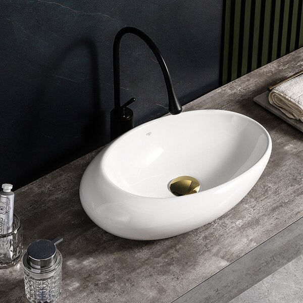 BPS-koupelny Keramické umyvadlo na desku EMMA WH 490 49x31 cm, bílé