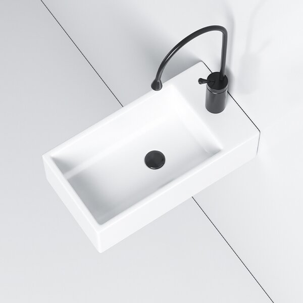 BPS-koupelny Keramické umyvadlo na desku LUCY WH 460 25x46 cm, bílé