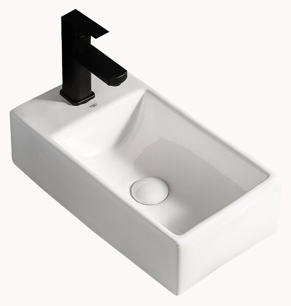 BPS-koupelny Keramické umyvadlo na desku LUCY WH 460 25x46 cm, bílé