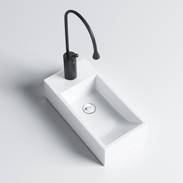 BPS-koupelny Keramické umyvadlo na desku LUCY WH 460 25x46 cm, bílé