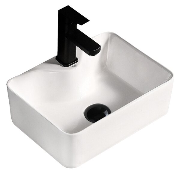 BPS-koupelny Keramické umyvadlo na desku ELISE WH 410 41x31 cm, bílé
