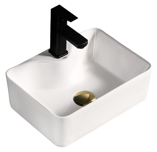 BPS-koupelny Keramické umyvadlo na desku ELISE WH 410 41x31 cm, bílé