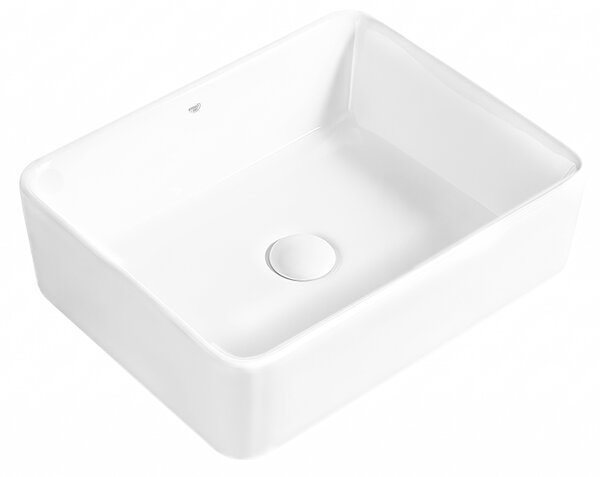 BPS-koupelny Keramické umyvadlo na desku LUXO WH 410 41x31 cm, bílé
