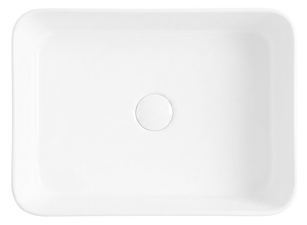 BPS-koupelny Keramické umyvadlo na desku LUXO WH 410 41x31 cm, bílé