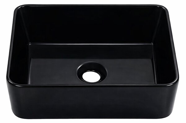 BPS-koupelny Keramické umyvadlo na desku LUXO BL 410 41x31 cm, černé