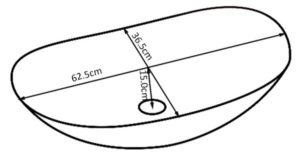 BPS-koupelny Keramické umyvadlo na desku LAVI WH 625 62,5x36 cm, bílé