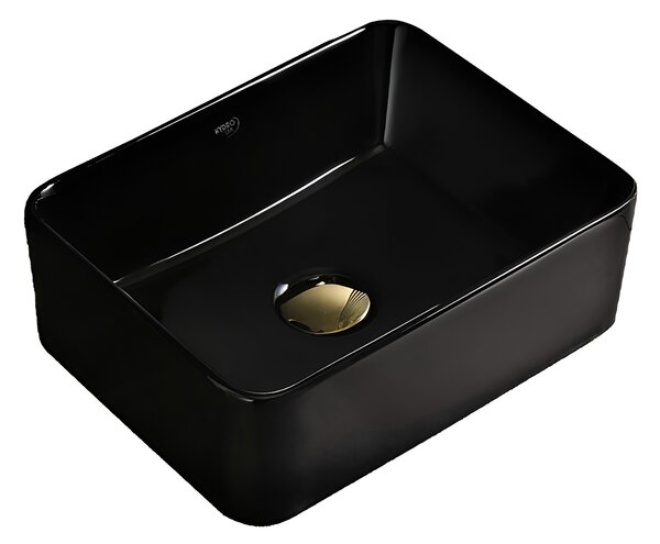 BPS-koupelny Keramické umyvadlo na desku LUXO BL 410 41x31 cm, černé