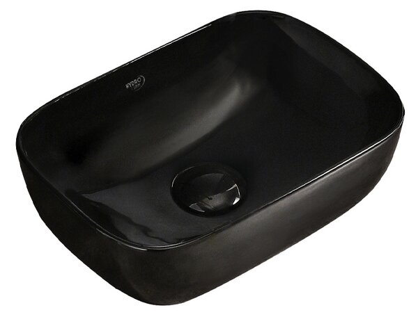 BPS-koupelny Keramické umyvadlo na desku MILO BL 370 37x25 cm, černé