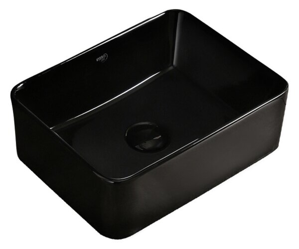 BPS-koupelny Keramické umyvadlo na desku LUXO BL 410 41x31 cm, černé