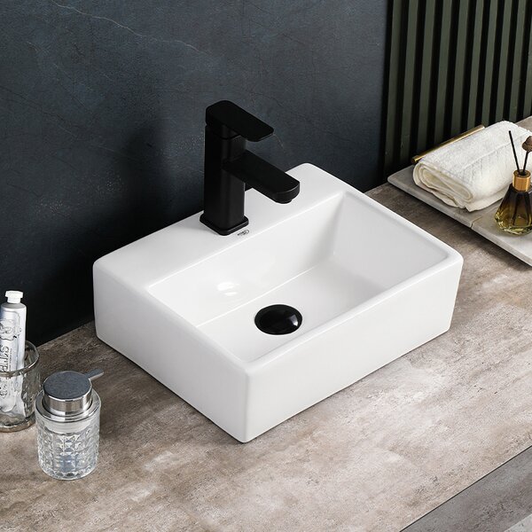 BPS-koupelny Keramické umyvadlo na desku VIVA WH 400 40x30 cm, bílé