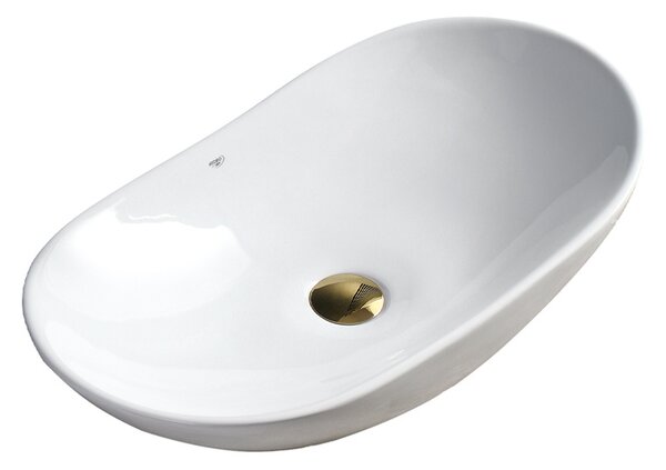 BPS-koupelny Keramické umyvadlo na desku LAVI WH 625 62,5x36 cm, bílé