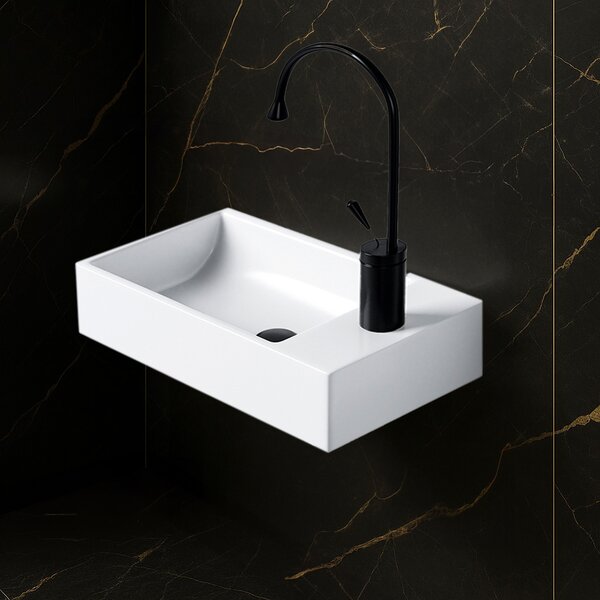 BPS-koupelny Keramické umyvadlo na desku LUCY WH 405 40,5x20 cm, bílé