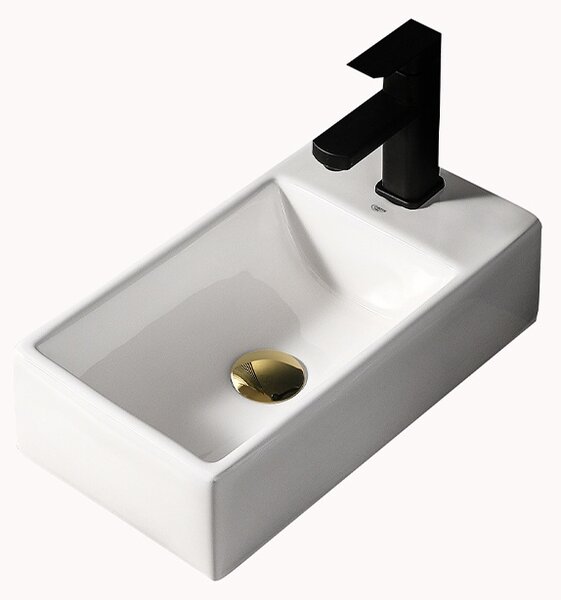 BPS-koupelny Keramické umyvadlo na desku LUCY WH 405 40,5x20 cm, bílé