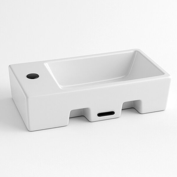 BPS-koupelny Keramické umyvadlo na desku LUCY WH 405 40,5x20 cm, bílé