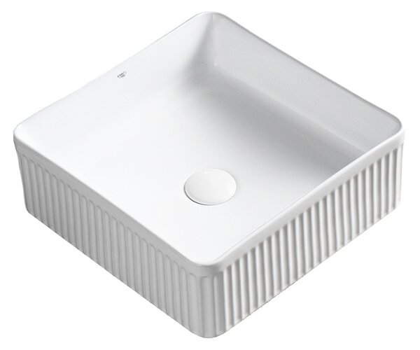 BPS-koupelny Keramické umyvadlo na desku AURA WH 375 37,5x37,5 cm, bílé
